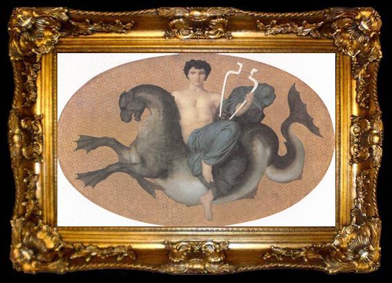 framed  Adolphe William Bouguereau Arion on a Seahorse (mk26), ta009-2